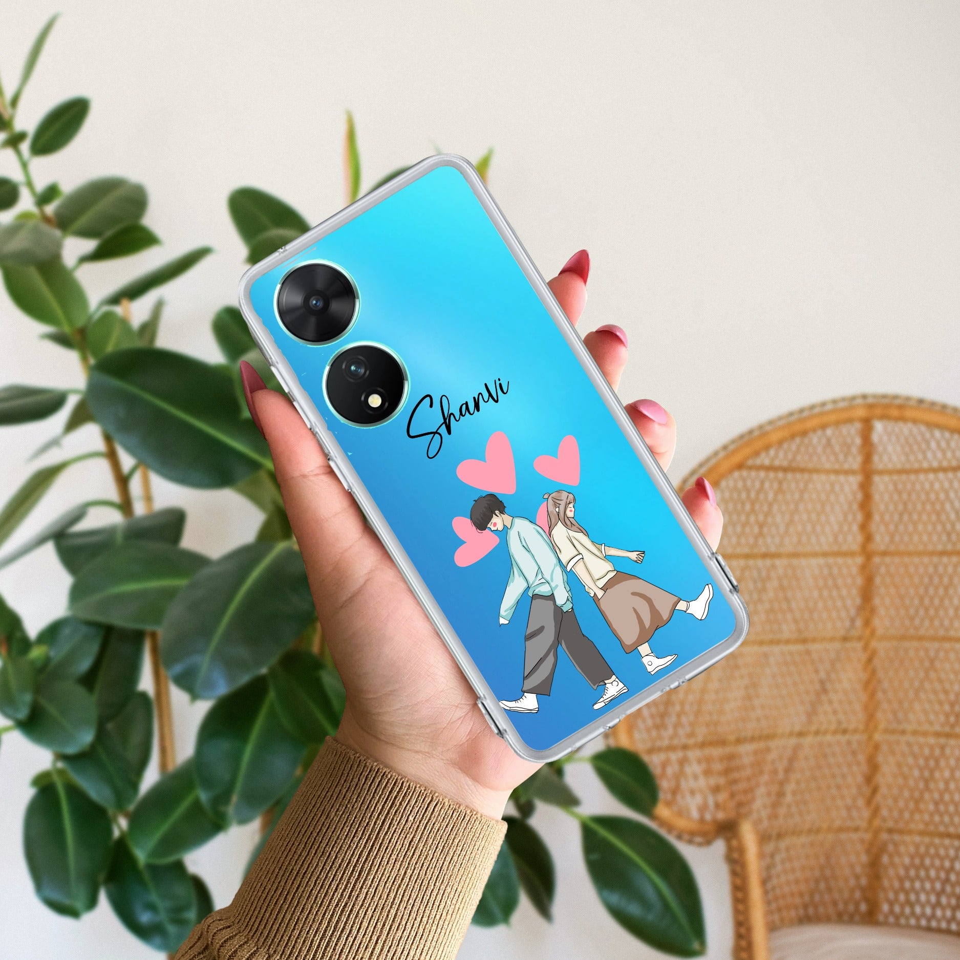 Love Couple Customize Transparent Silicon Case For Vivo