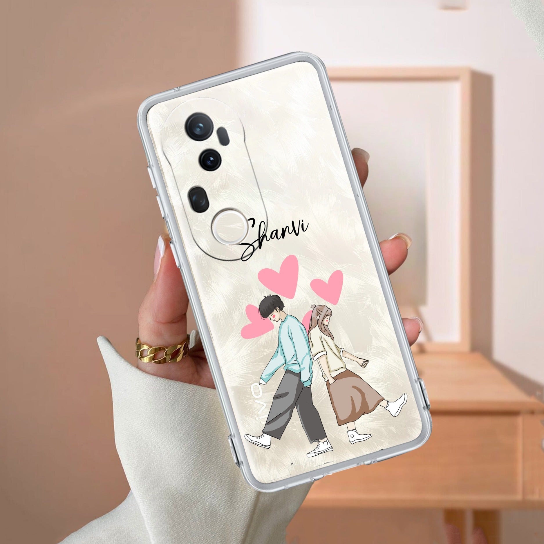 Love Couple Customize Transparent Silicon Case For Vivo