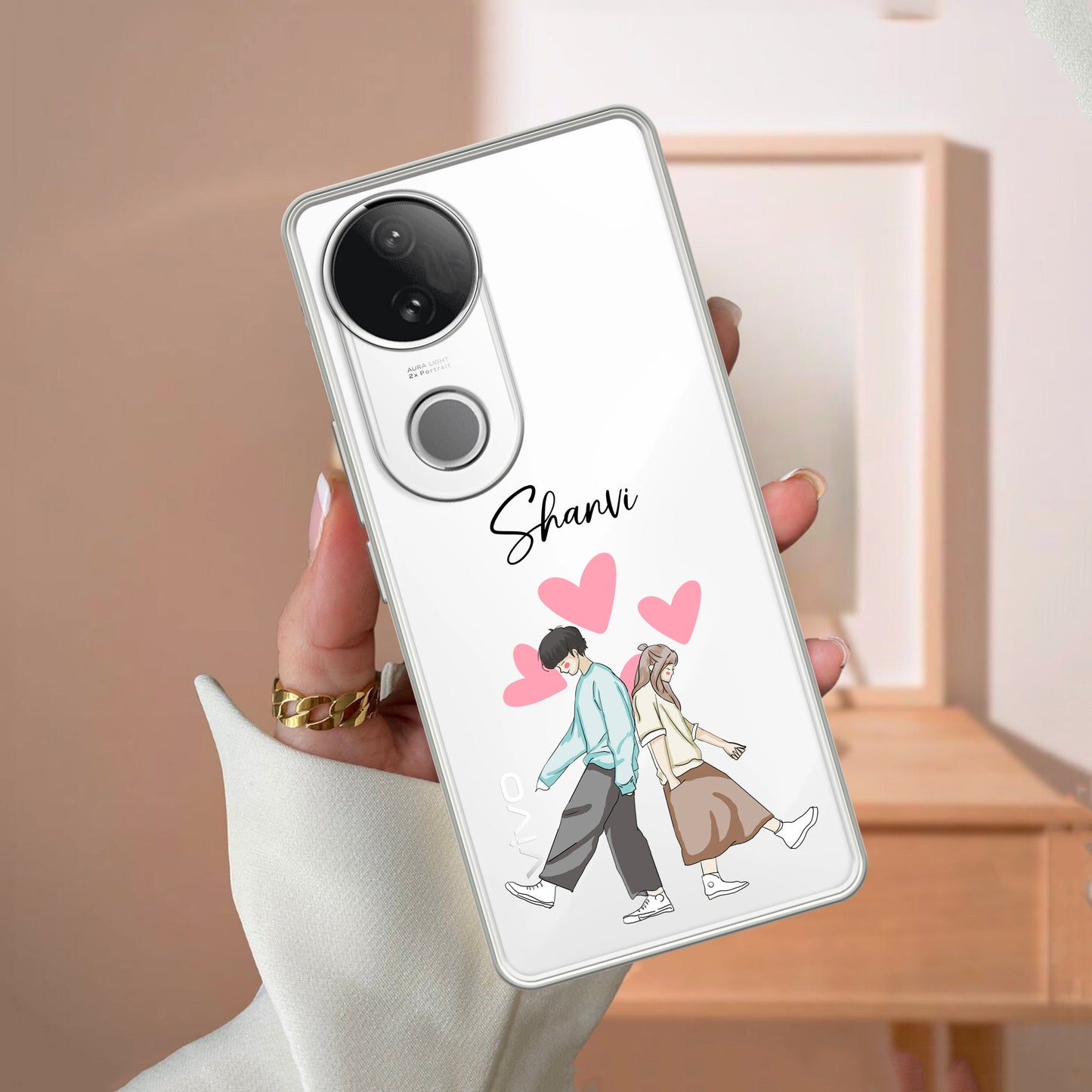Love Couple Customize Transparent Silicon Case For Vivo