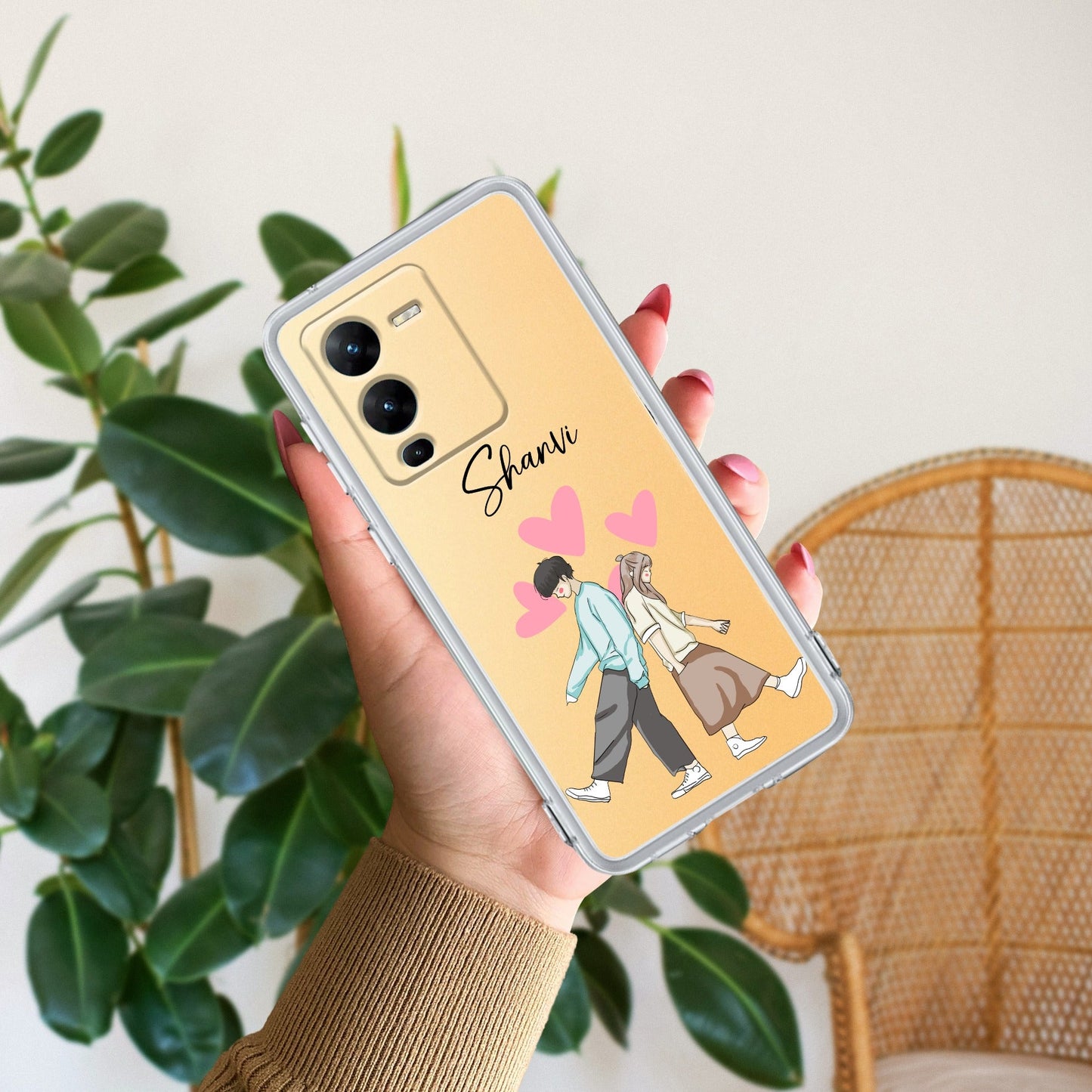 Love Couple Customize Transparent Silicon Case For Vivo
