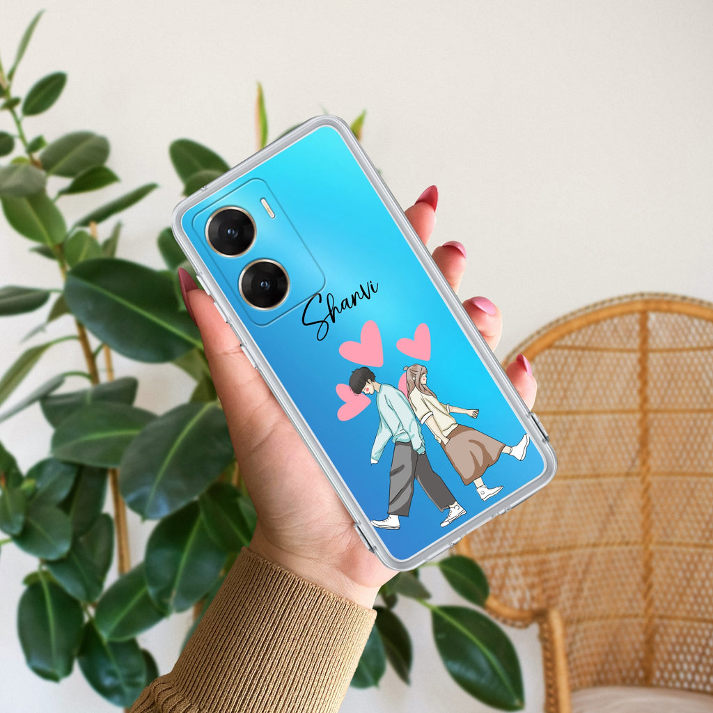 Love Couple Customize Anti Yellow Case For Vivo V29E 5G