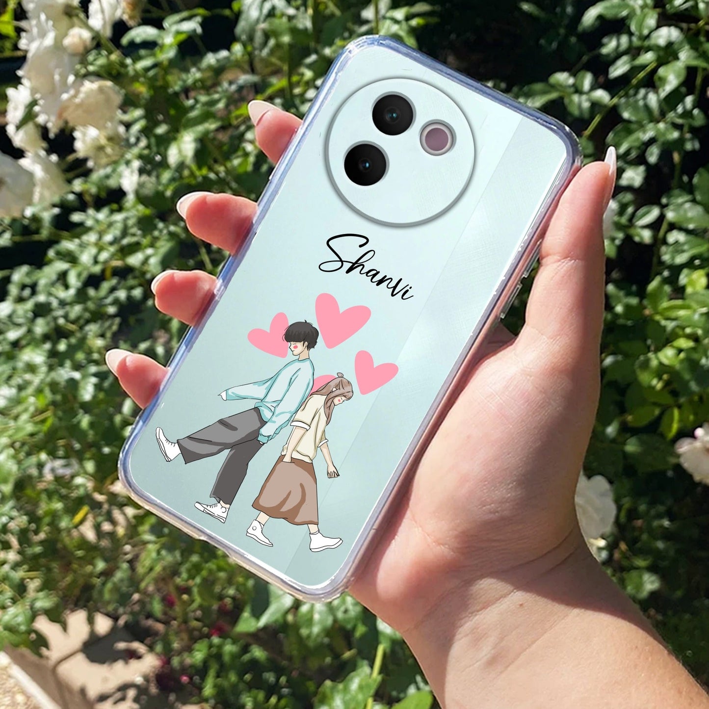 Love Couple Customize Transparent Silicon Case For Vivo