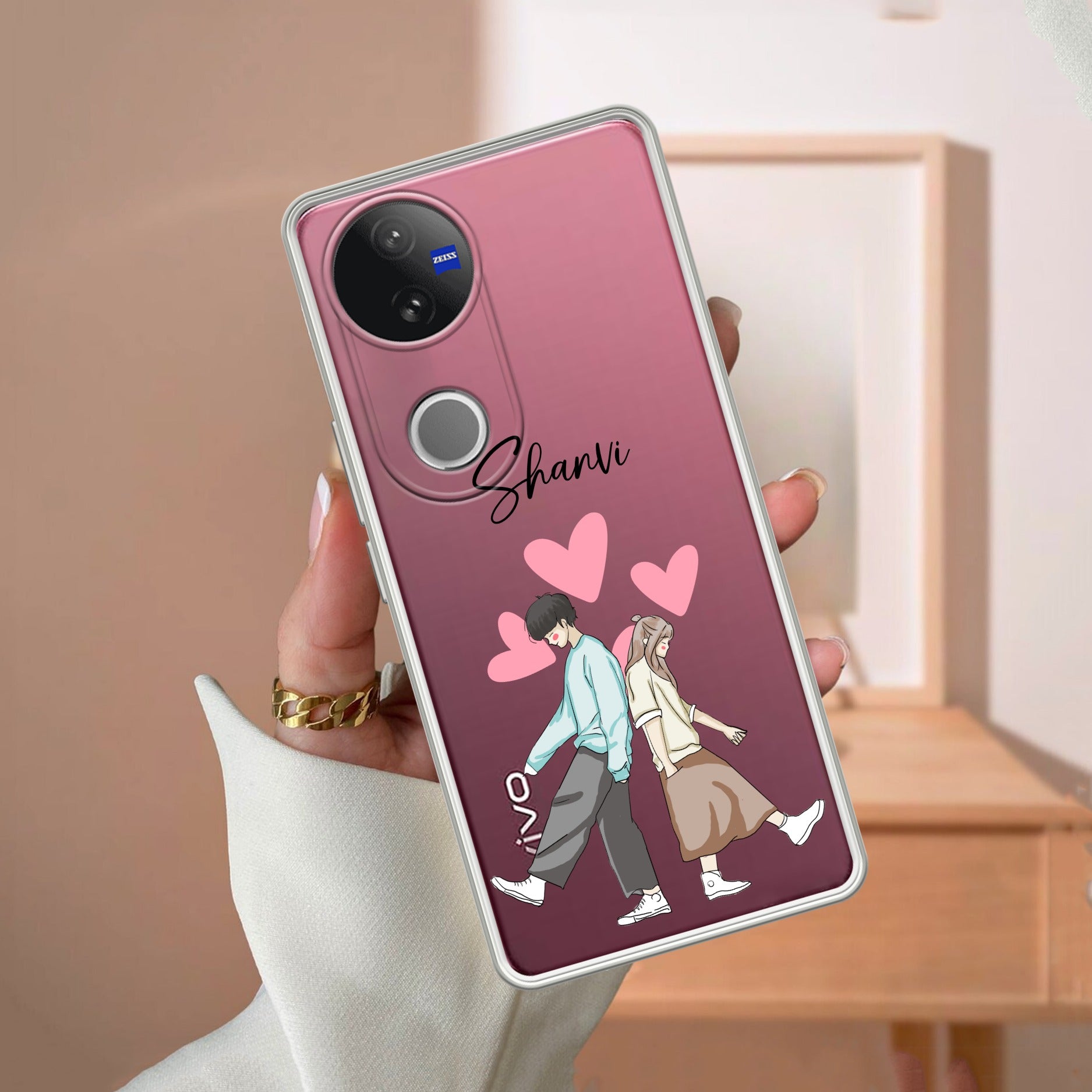 Love Couple Customize Transparent Silicon Case For Vivo T4 Pro 5G