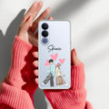 Love Couple Customize Transparent Silicon Case For Vivo V70 FE 5G