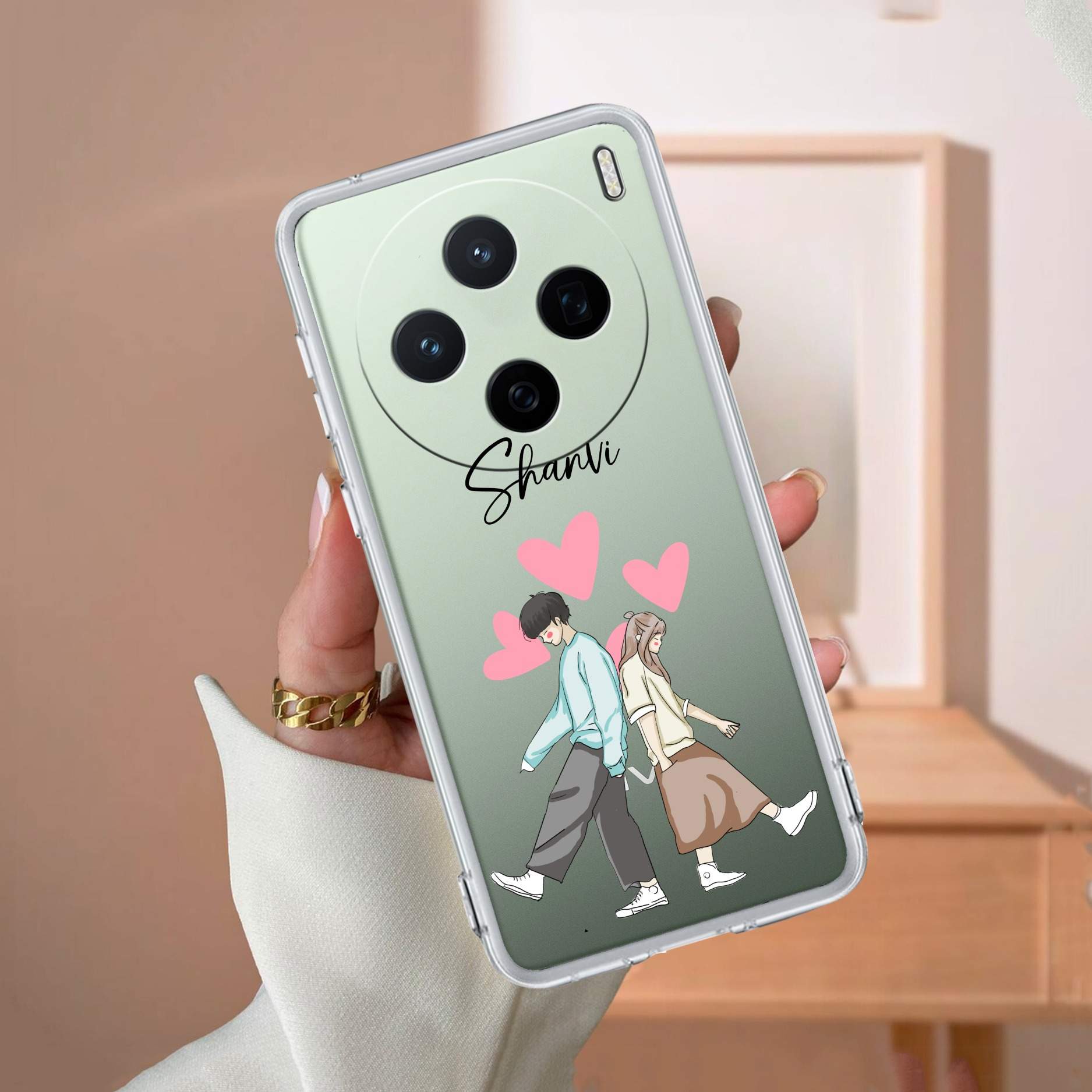 Love Couple Customize Transparent Silicon Case For Vivo