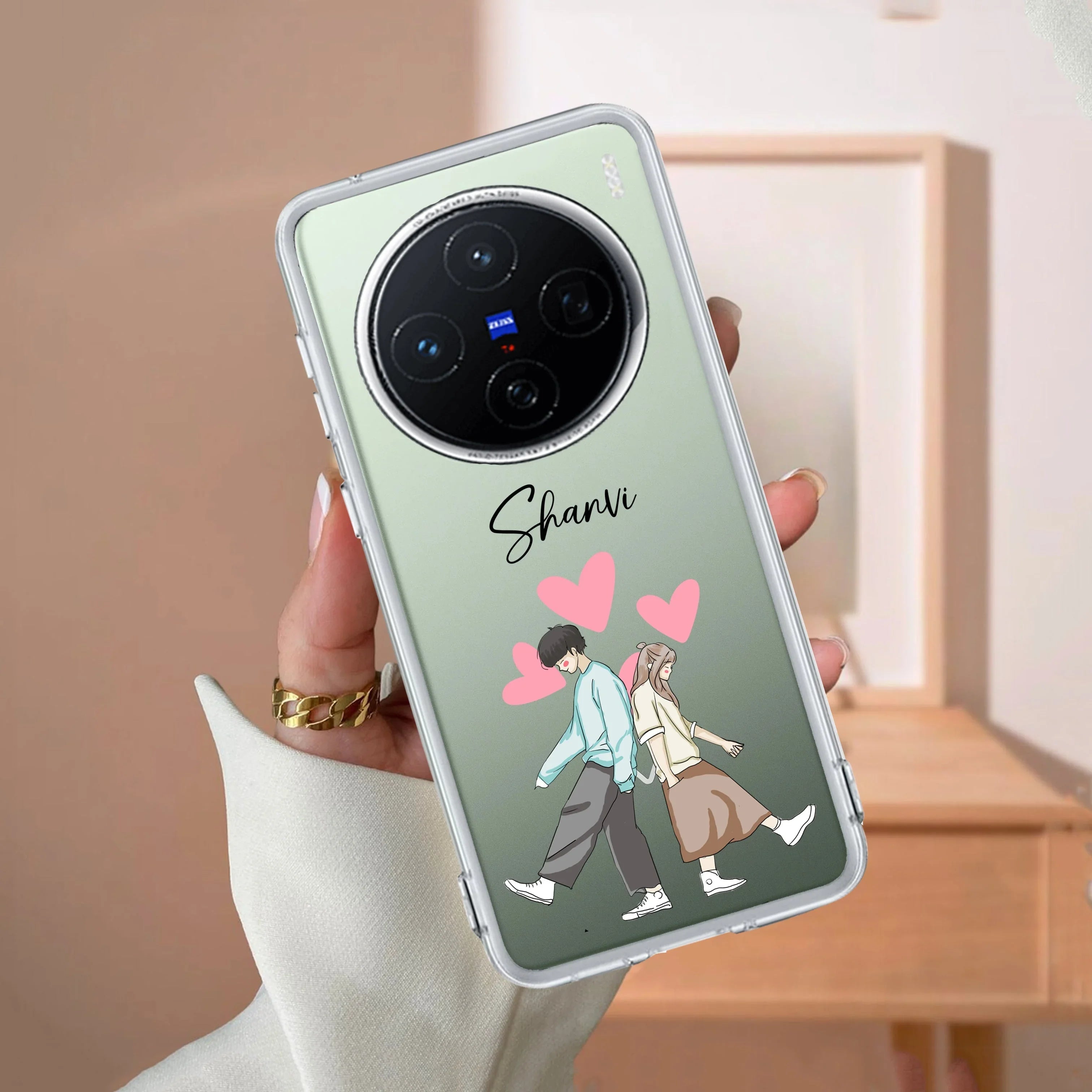 Love Couple Customize Transparent Silicon Case For Vivo - ShopOnCliQ