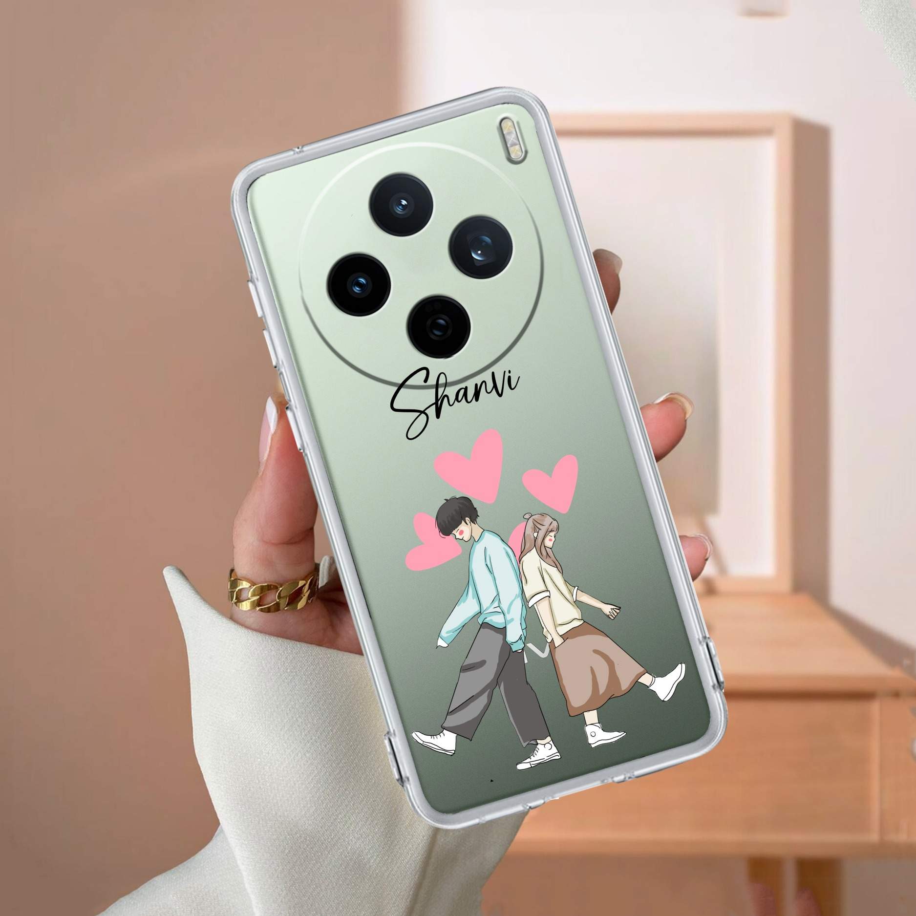 Love Couple Customize Transparent Silicon Case For Vivo