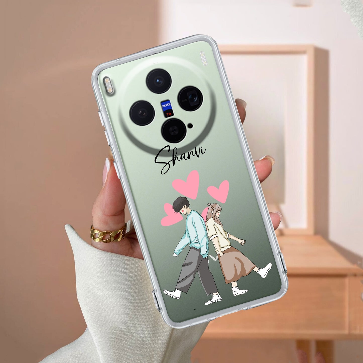Love Couple Customize Transparent Silicon Case For Vivo