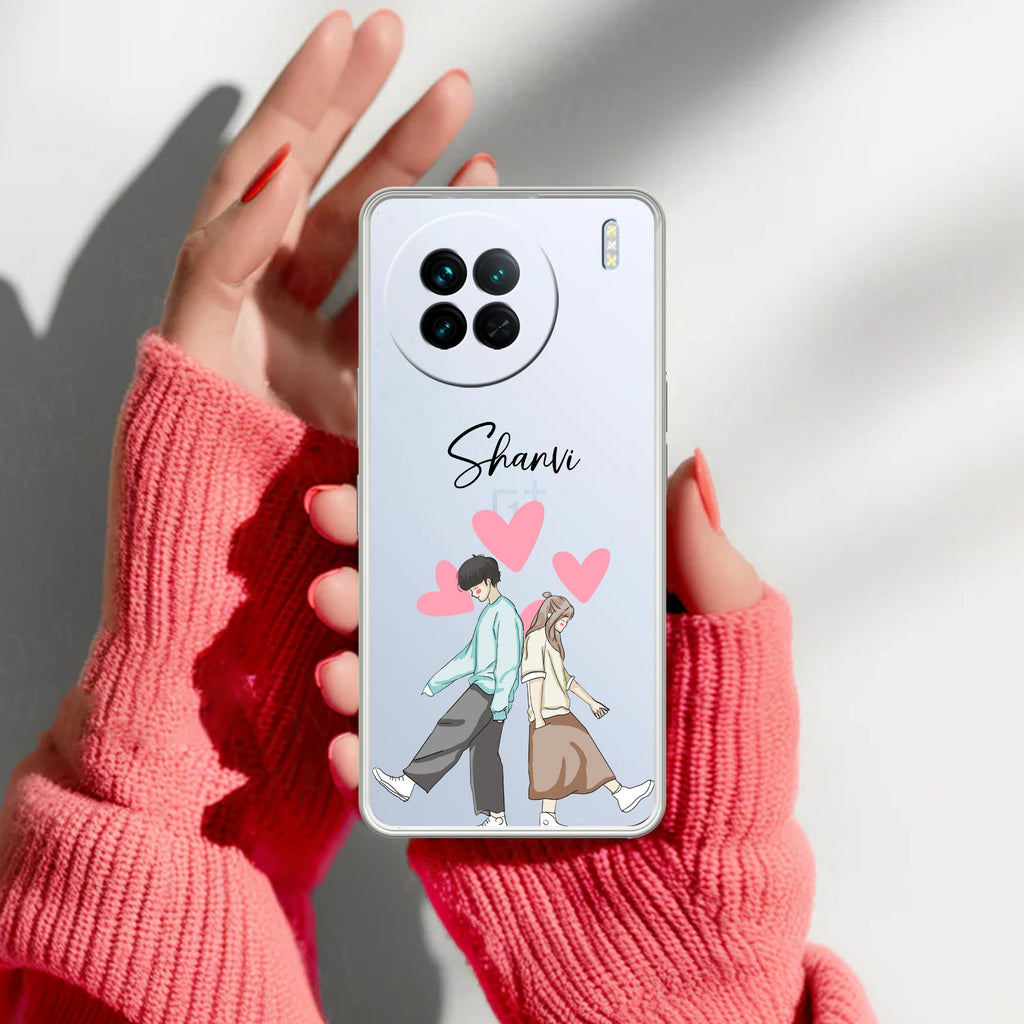 Love Couple Customize Anti Yellow Case For Vivo X90 5G