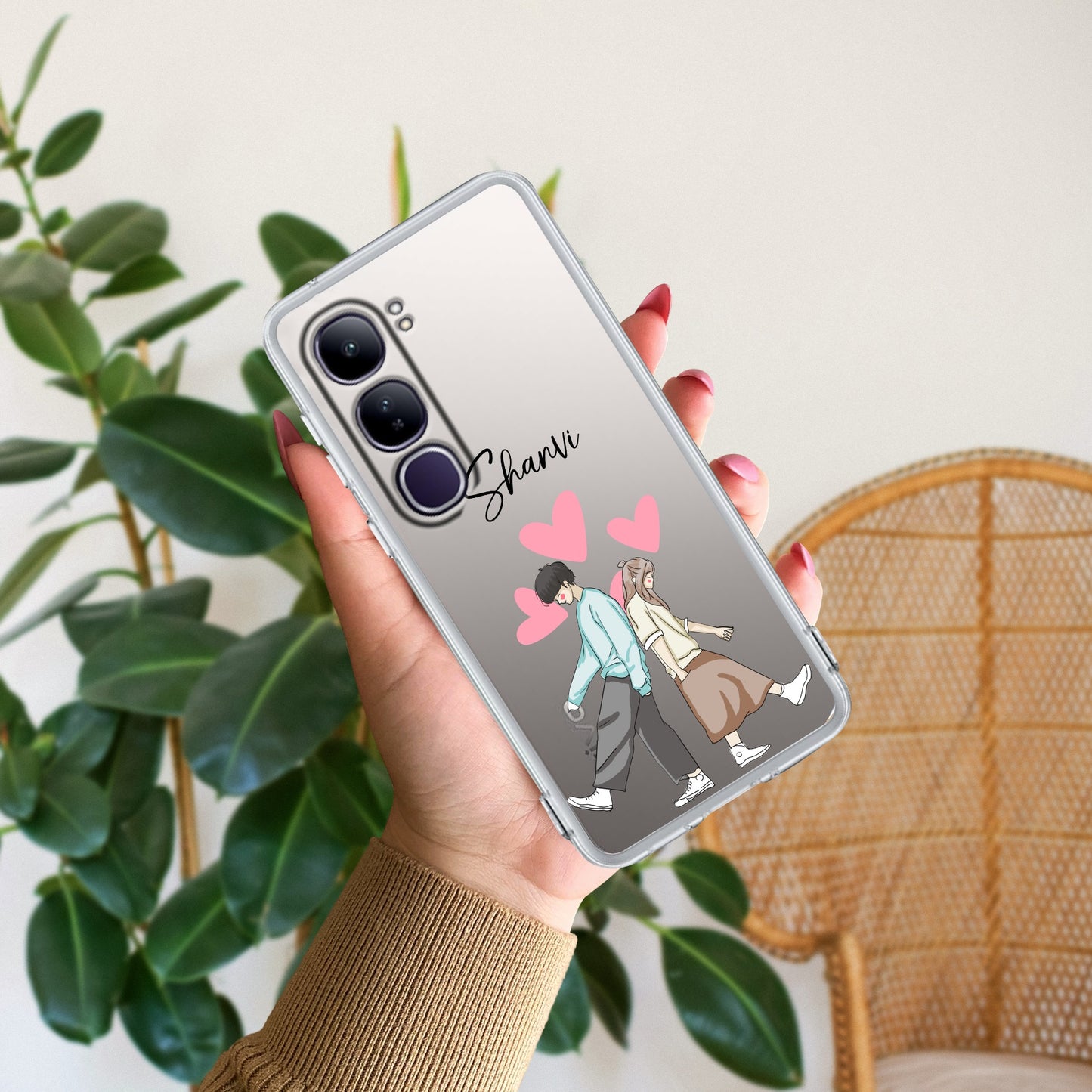 Love Couple Customize Transparent Silicon Case For Vivo