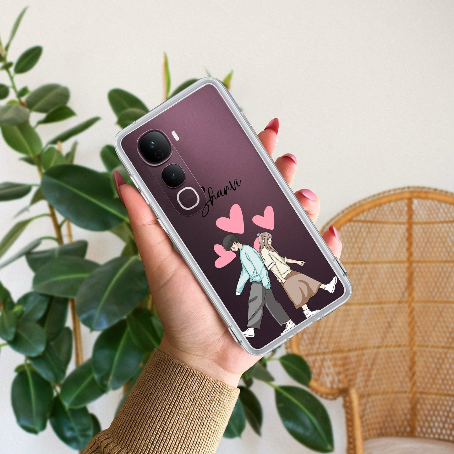 Love Couple Customize Transparent Silicon Case For Vivo