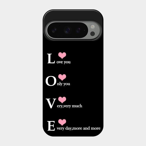 Love Glass Case Cover For Google Pixel 9 Pro 5G