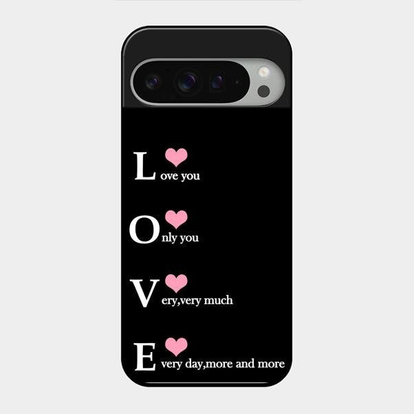 Love Glass Case Cover For Google Pixel 9 Pro Xl