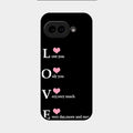 Love Glass Case Cover For Google Pixel 9A 5G
