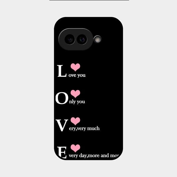 Love Glass Case Cover For Google Pixel 9A 5G