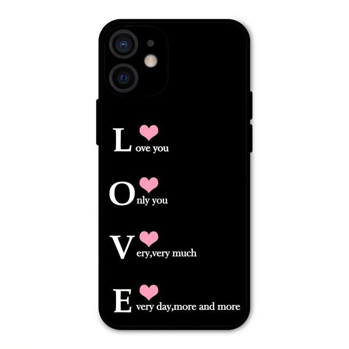 Love Glass Case Cover For iPhone 12 mini