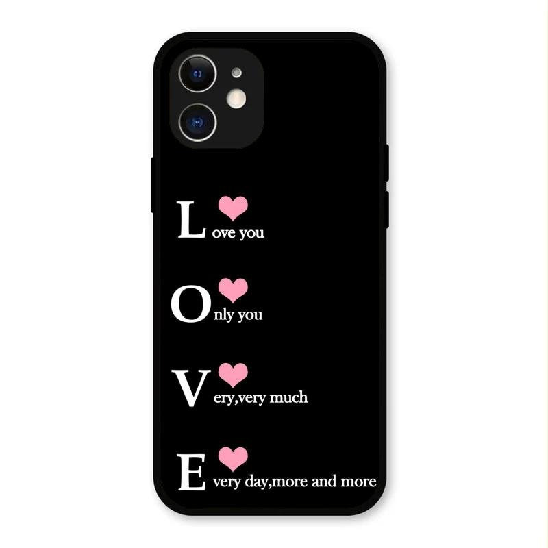Love Glass Case Cover For iPhone 12