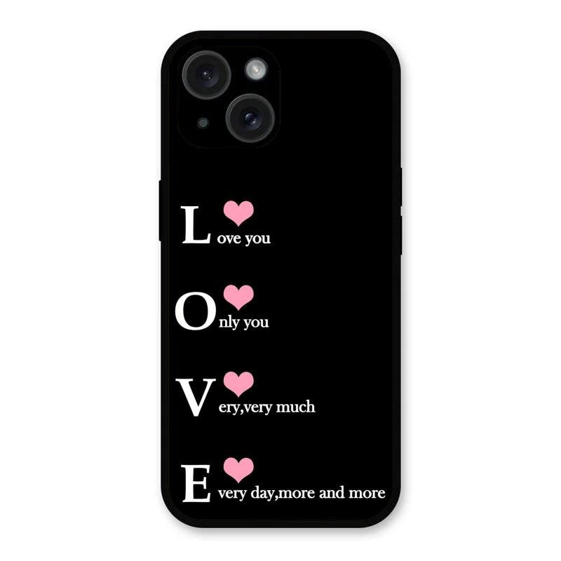Love Glass Case Cover For iPhone 15 Plus