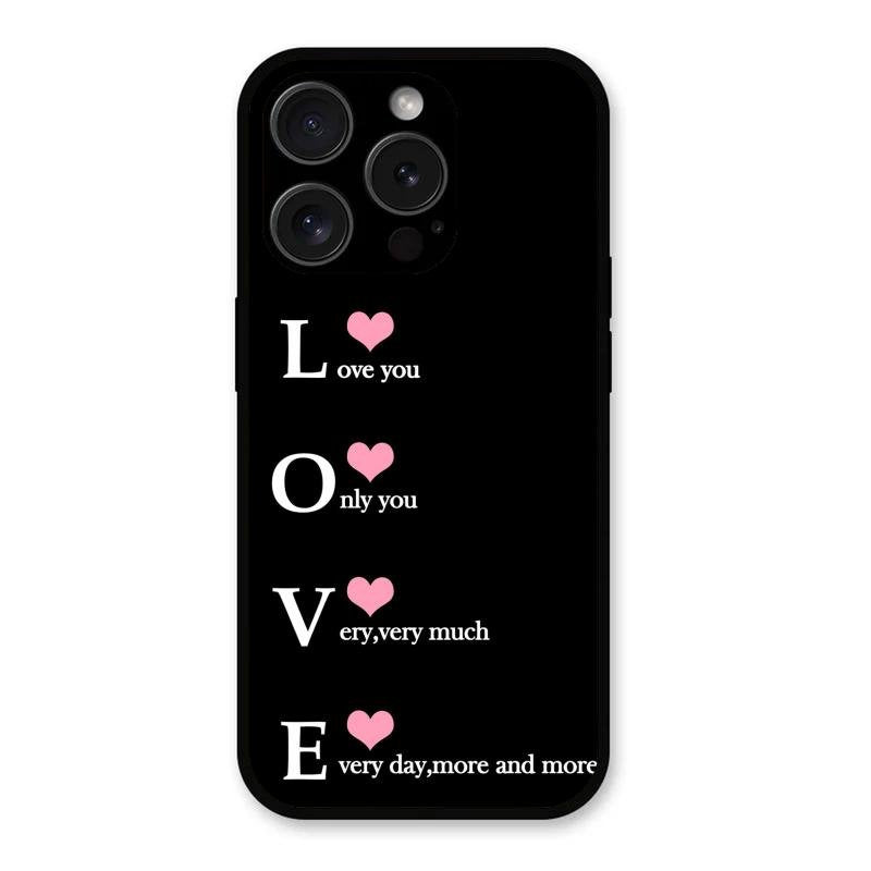 Love Glass Case Cover For iPhone 15 Pro