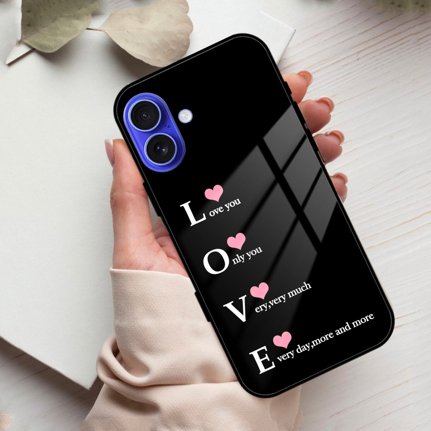 Love Glass Case Cover For iPhone