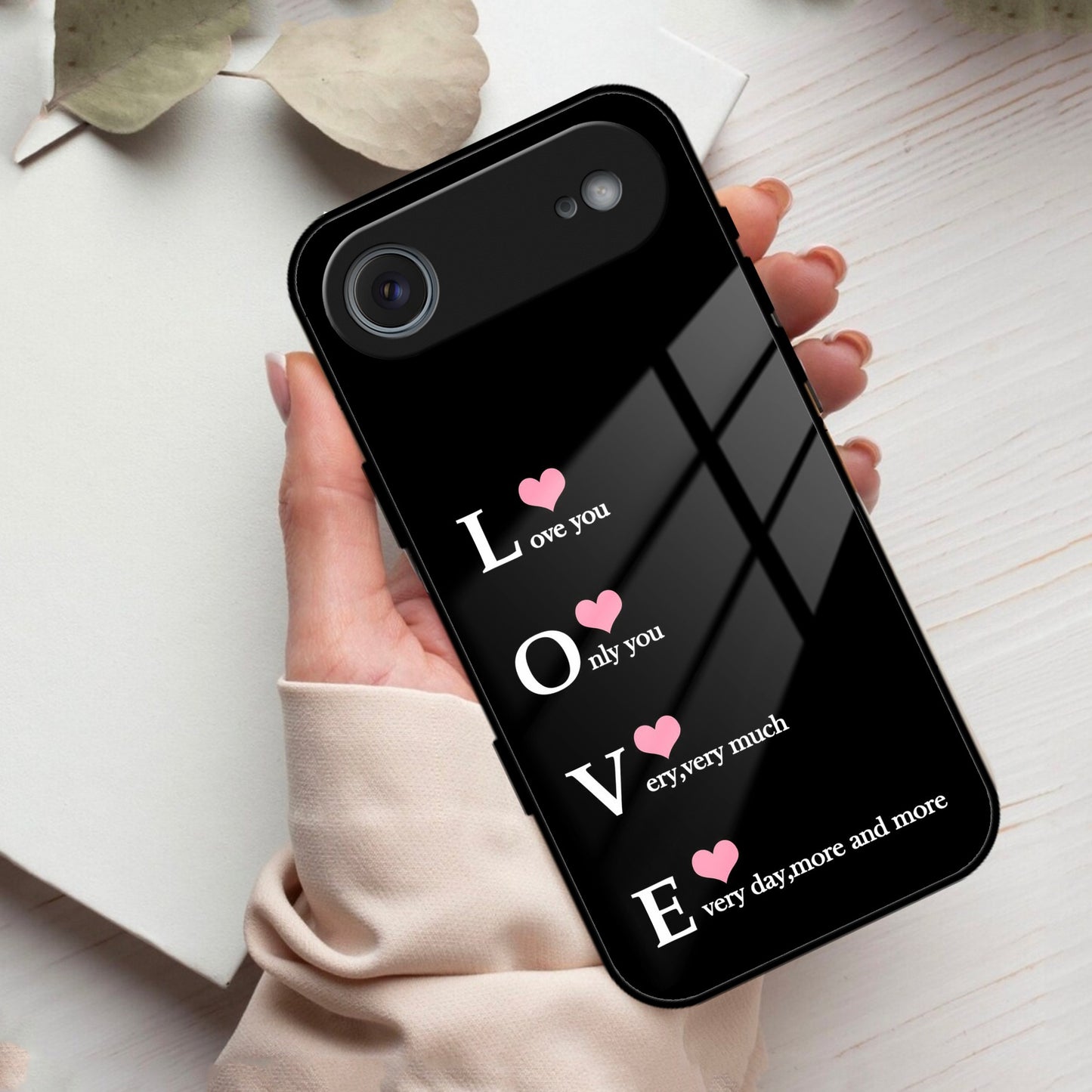 Love Glass Case Cover For iPhone