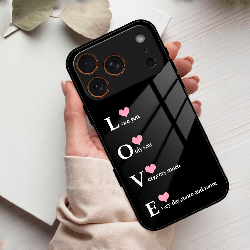 Love Glass Case Cover For iPhone 17 Pro