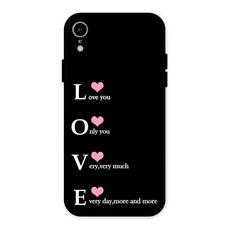 Love Glass Case Cover For iPhone XR