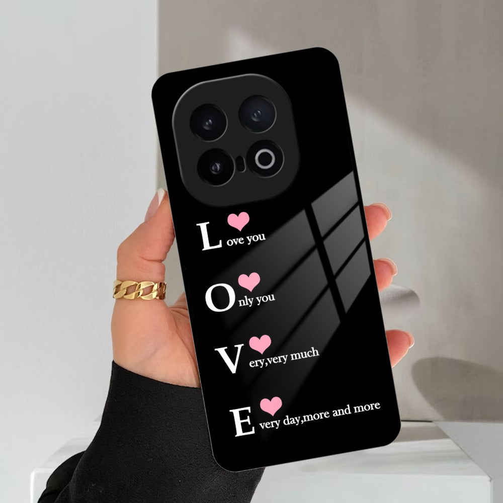 Love Glass Case Cover For iQOO