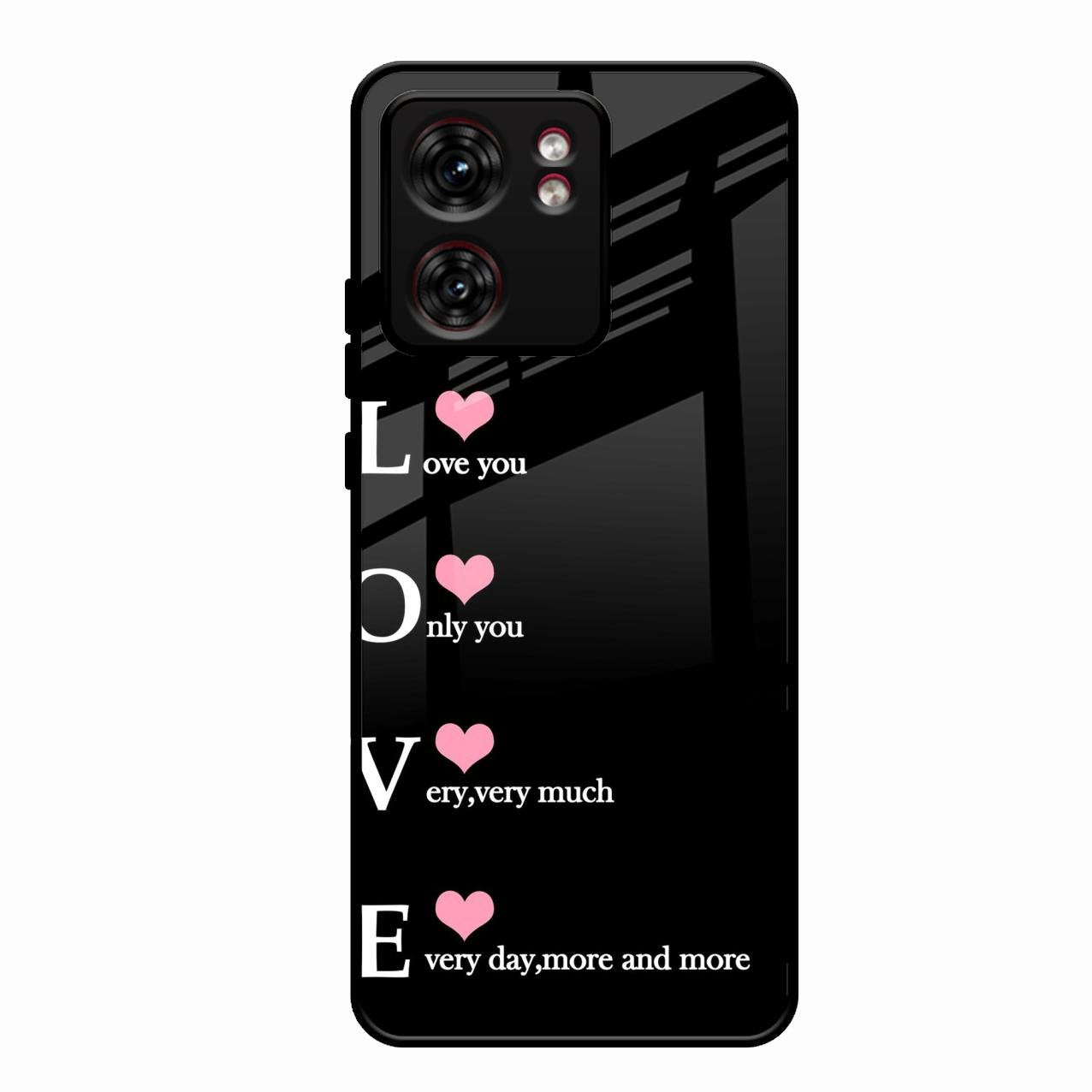 Love Glass Case Cover For Motorola Edge 40