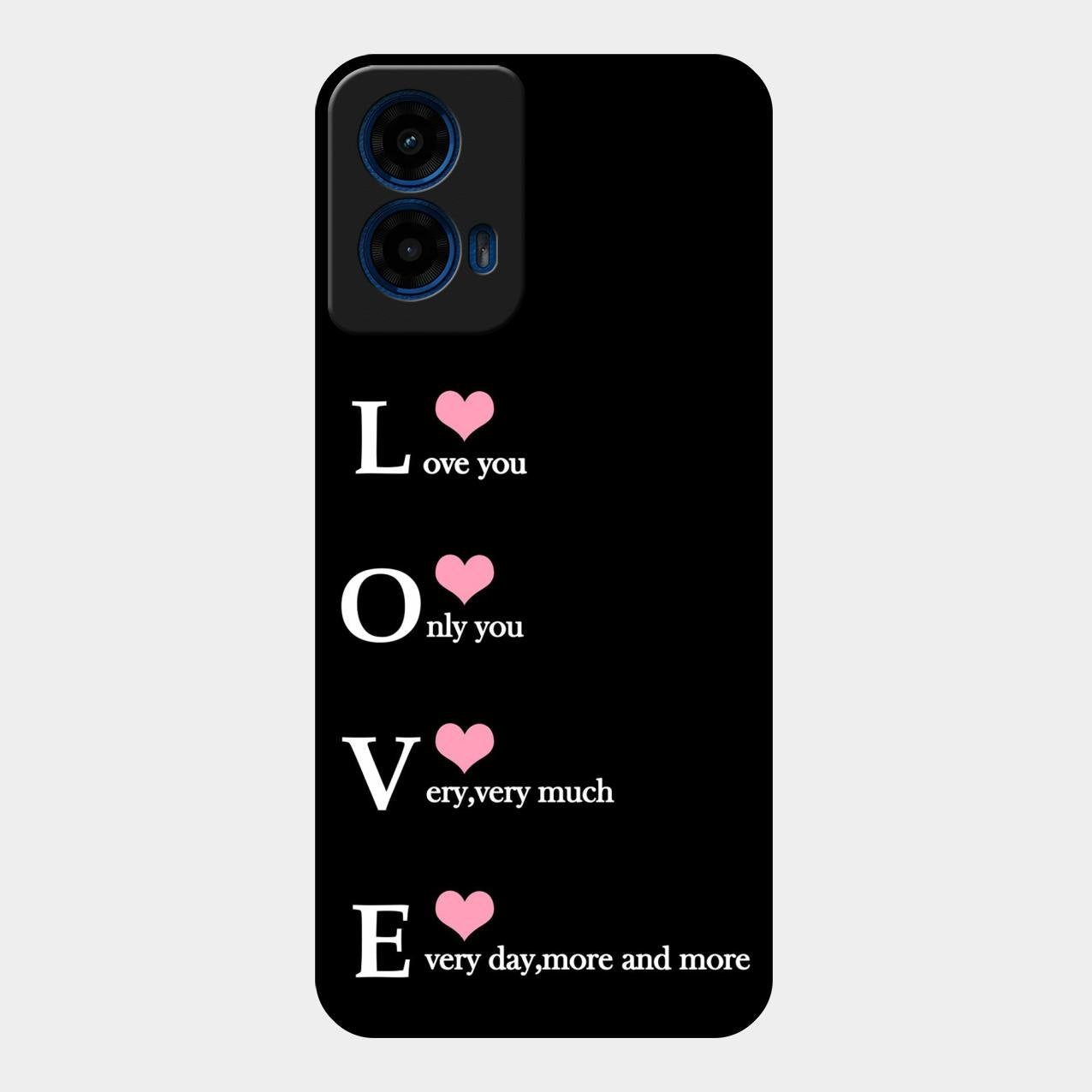 Love Glass Case Cover For Motorola G45 5G