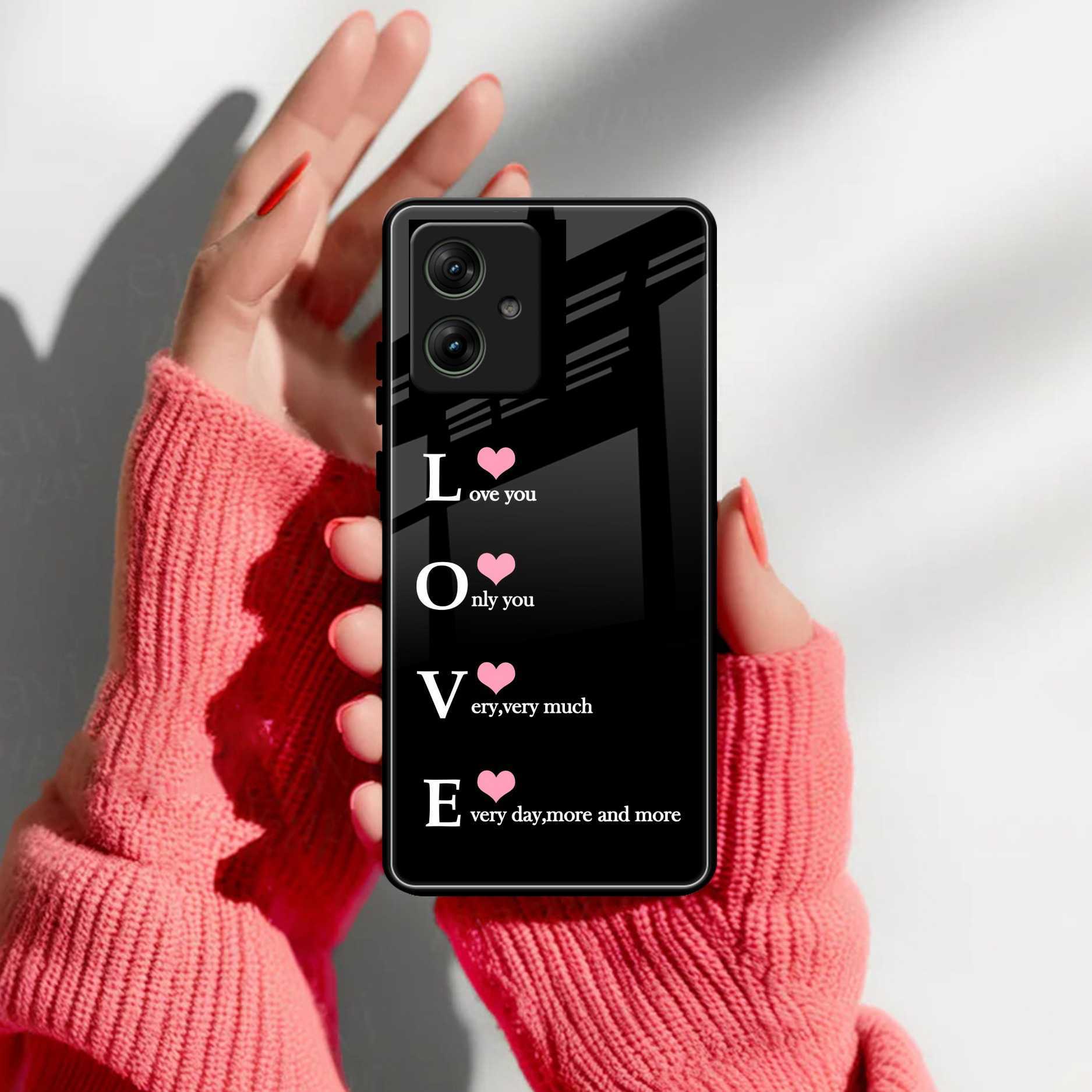Love Glass Case Cover For Motorola