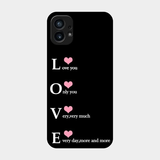 Love Glass Case Cover For Nothing Phone 1