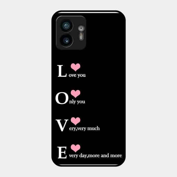 Love Glass Case Cover For Nothing Phone 2