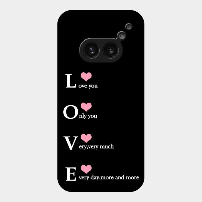 Love Glass Case Cover For Nothing Phone 2A 5G