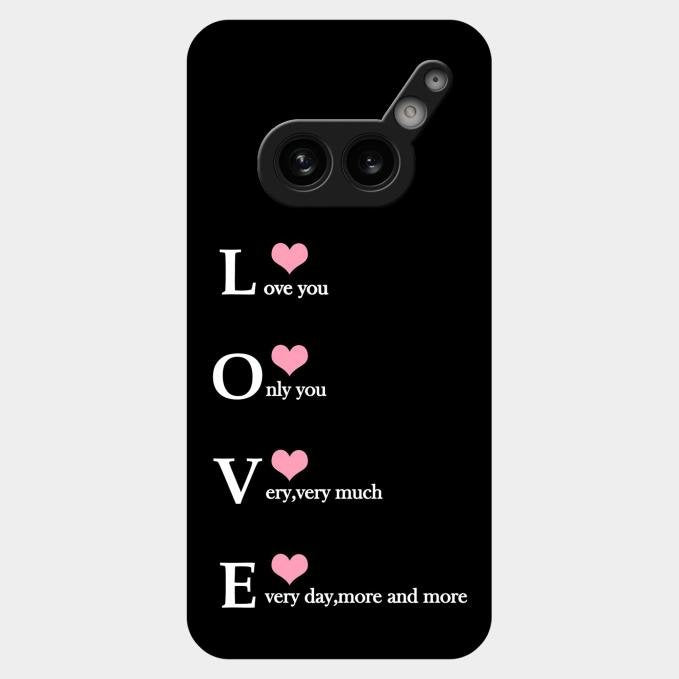 Love Glass Case Cover For Nothing Phone 2A Plus