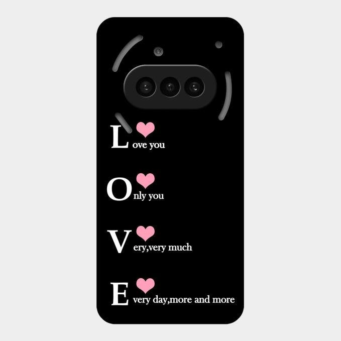 Love Glass Case Cover For Nothing Phone 3A 5G