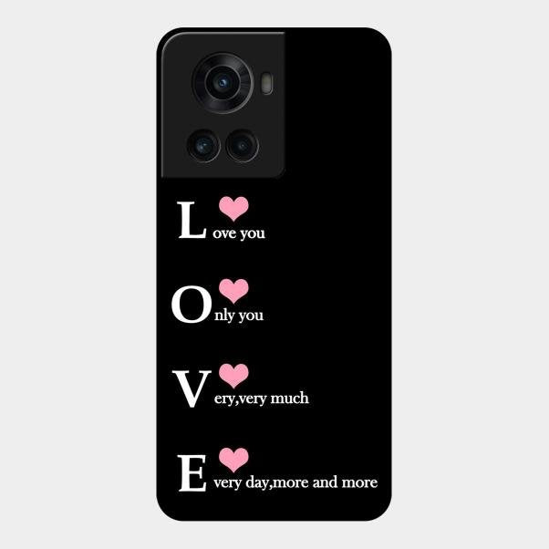 Love Glass Case Cover For Oneplus 10R 5G