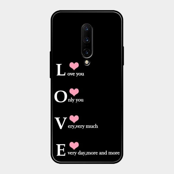 Love Glass Case Cover For Oneplus 7 Pro