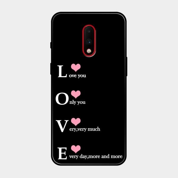 Love Glass Case Cover For Oneplus 7