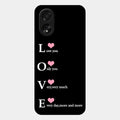Love Glass Case Cover For Oppo A38