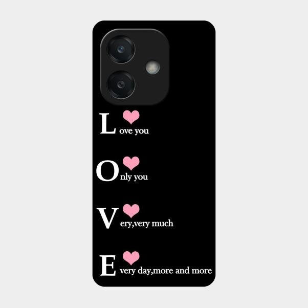 Love Glass Case Cover For Oppo A3X 5G