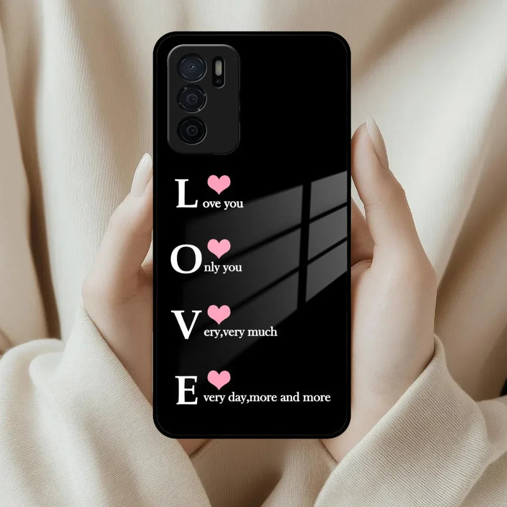 Love Glass Case Cover For Oppo - ShopOnCliQ