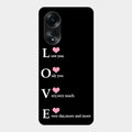 Love Glass Case Cover For Oppo A58