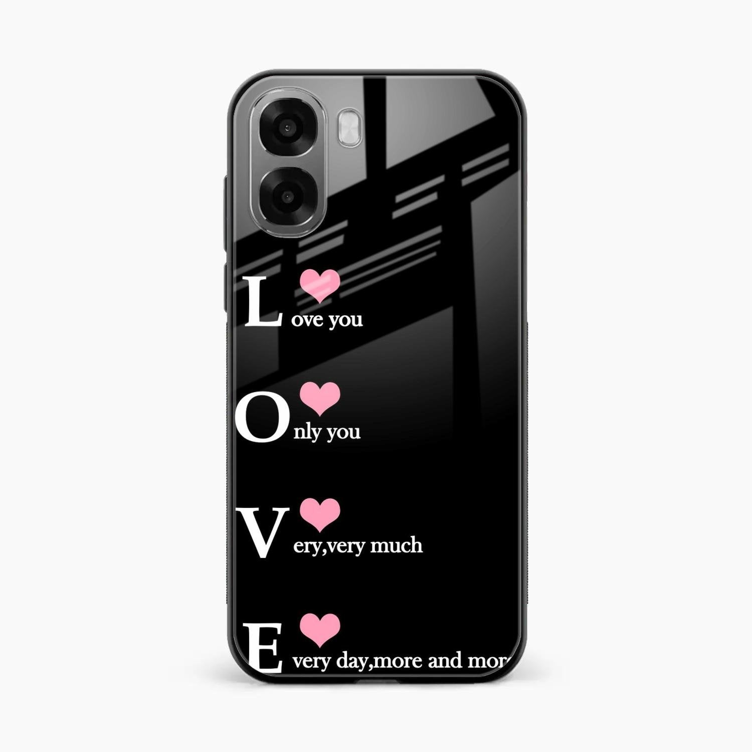 Love Glass Case Cover For Oppo A6X 5G