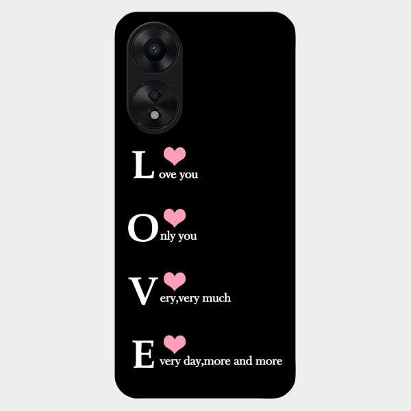Love Glass Case Cover For Oppo A78 5G