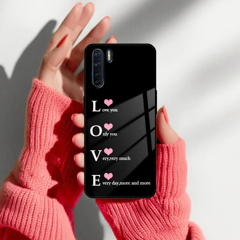 Love Glass Case Cover For Oppo - ShopOnCliQ