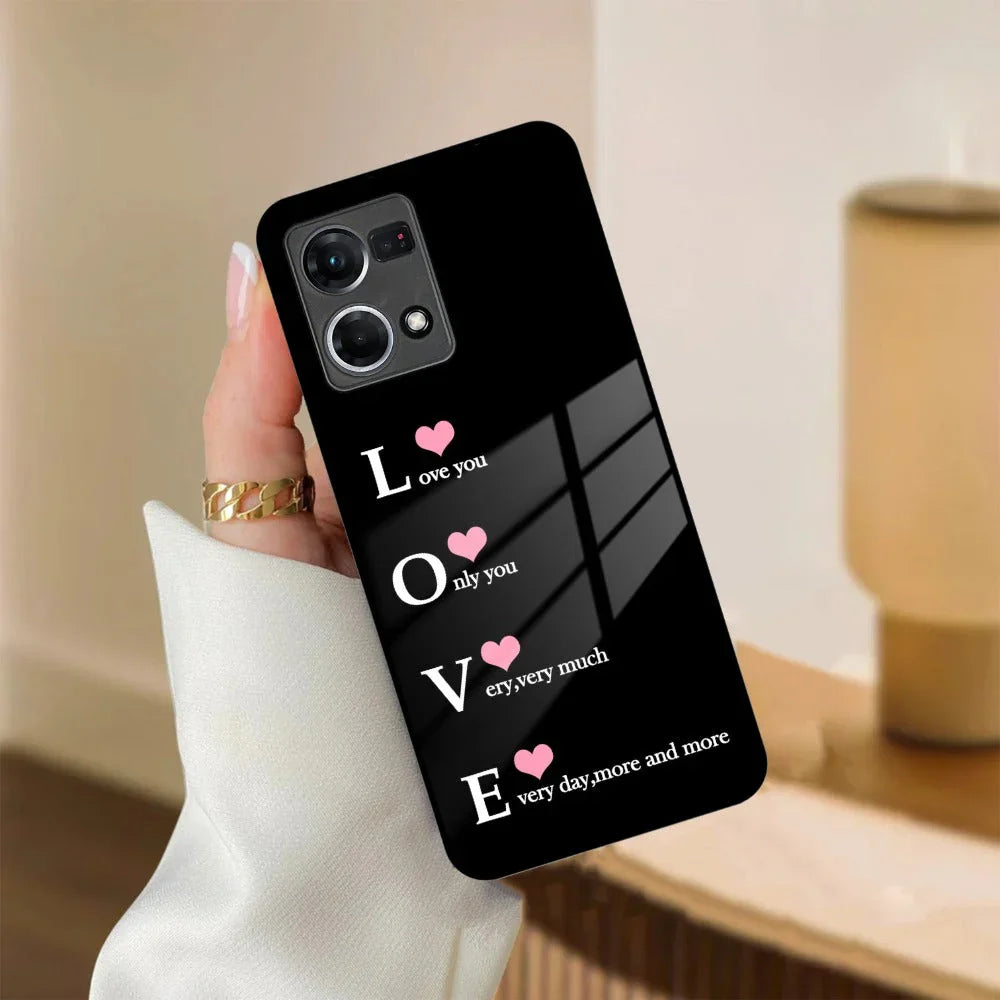 Love Glass Case Cover For Oppo - ShopOnCliQ