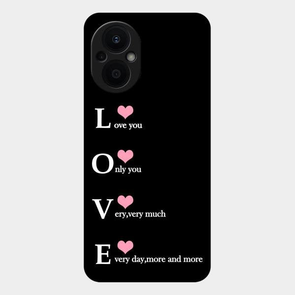 Love Glass Case Cover For Oppo F21 Pro 5G