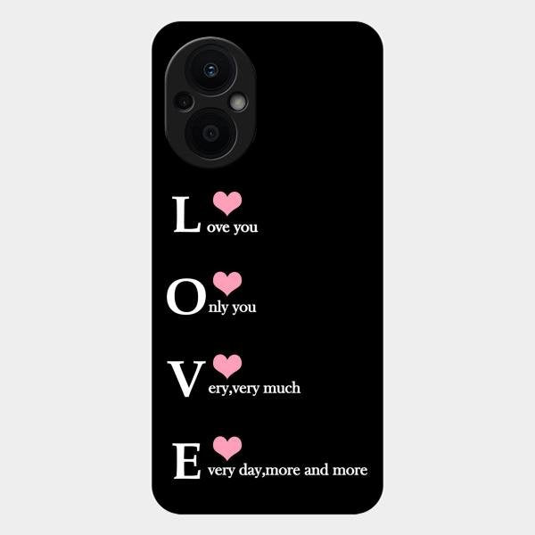 Love Glass Case Cover For Oppo F21S Pro 5G