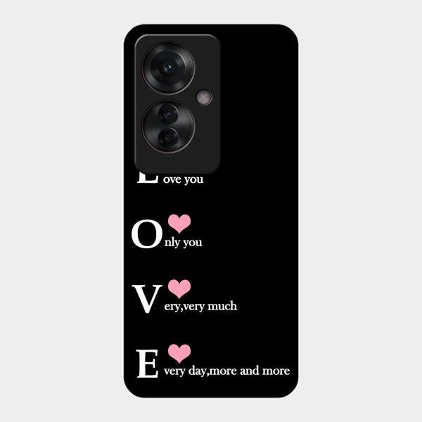 Love Glass Case Cover For Oppo F25 Pro 5G